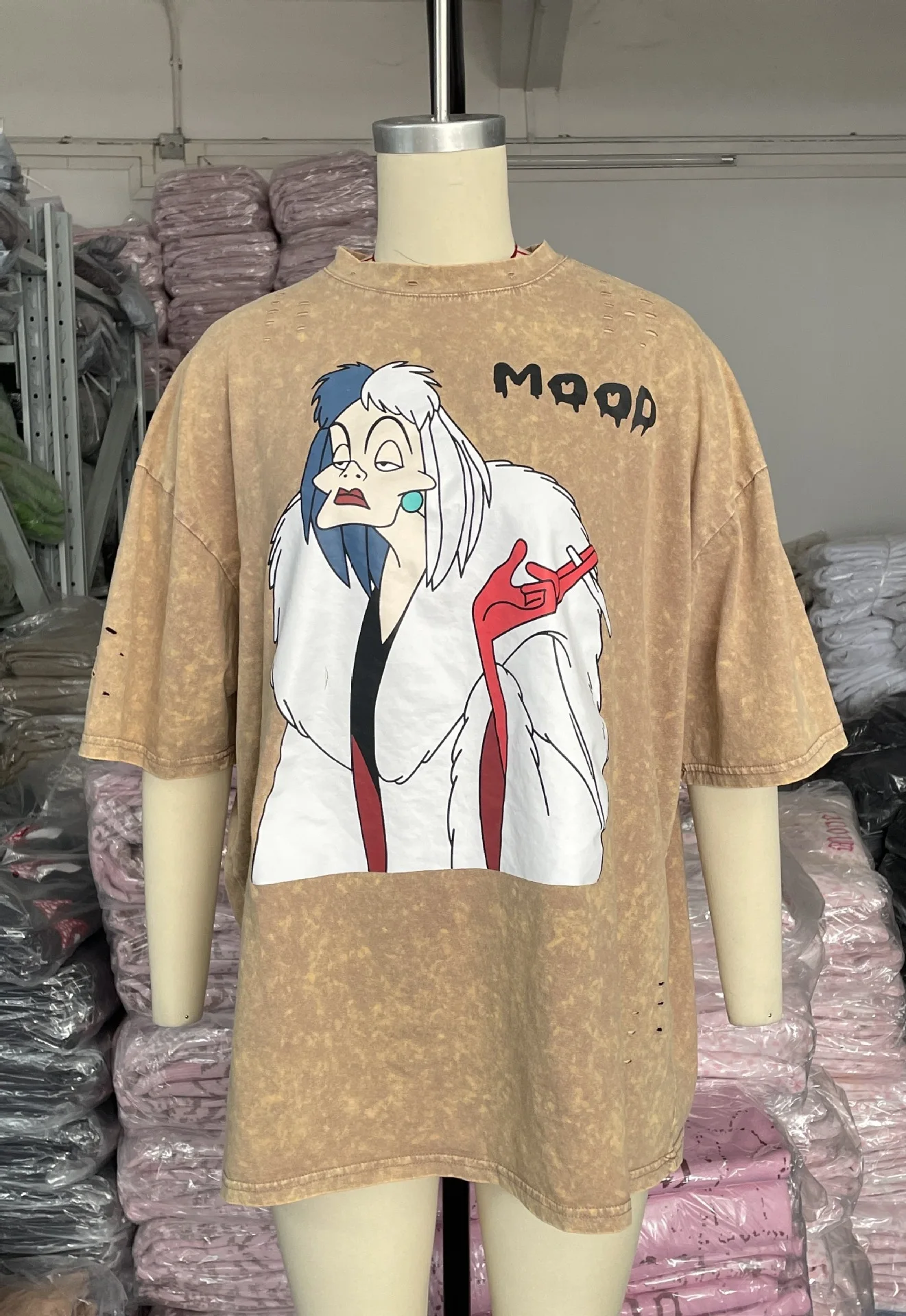 Women‘s Comics Print Short Sleeve T-Shirt, Casual Tops, Loose Style 2025, Long Tees Woman Summer