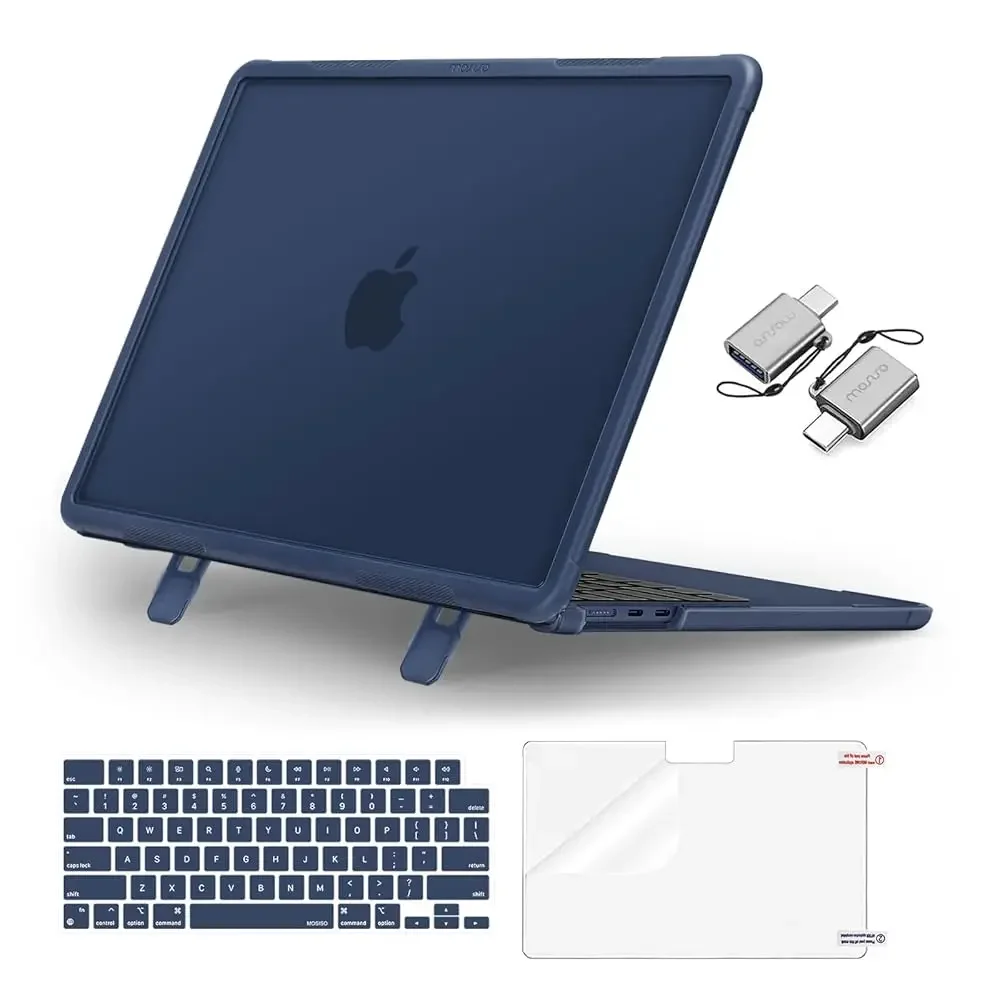 

Free ShippingFree ShippingShock-Absorbing Hard Shell with Kickstand Compatible with MacBook Air 13 inch Case 2026-2022 M5 A3449