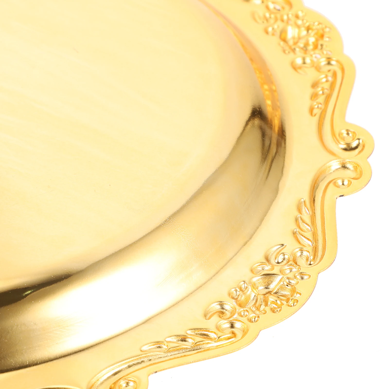 

European Style Alloy Snack Serving Plate Decorative Dessert Dish Wedding Party Home Storage Fruit Candy Holder Dried