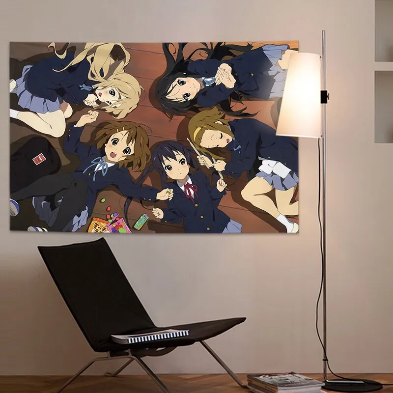 Heiße Nette Anime Wandteppich K-ON Kawaii Flaggen Wandteppiche Wandbehang Böhmischen Ästhetischen Raum Dekor Hintergrund Tuch Geschenke