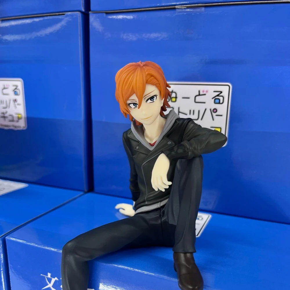 BSD อะนิเมะรูป Dazai Osamu นั่งตัวเลข Nakahara Chuuya รูปการ์ตูนญี่ปุ่นรูป PVC ชุดเครื่องประดับของขวัญ 14 ซม.