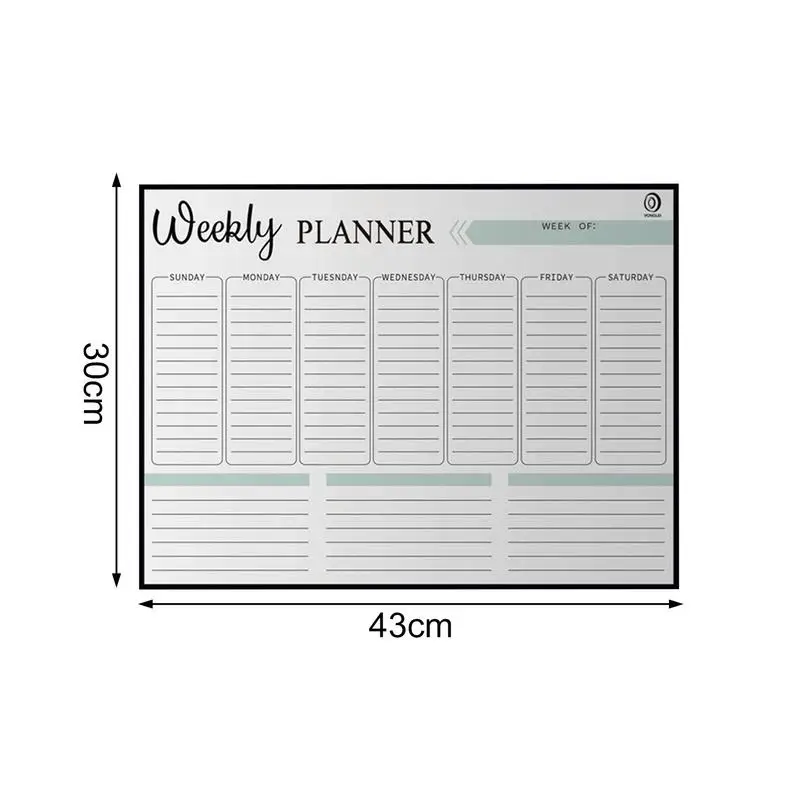 1pc Fridge Calendar Magnetic Dry Erase Calendar Whiteboard Calendar weekly Planner Fridge Sticker Message Board Menu