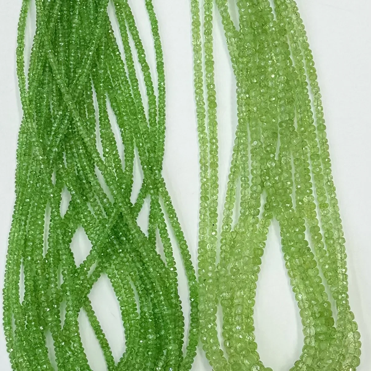 Natural Tsavorite Beads Rondlle Facted Loose Beads Jewelry Making DIY Bracelet Necklace 38cm Accessories  for Women Wholesale