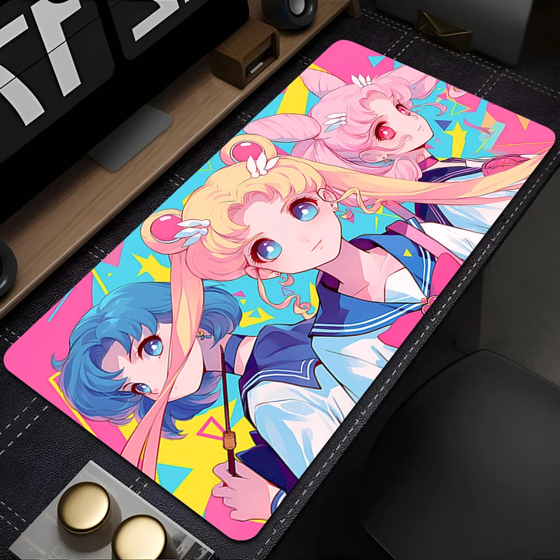 Коврик для мыши в стиле аниме, противоскользящий коврик для клавиатуры, аксессуары для ноутбука, коврик для офисного стола, коврик для ПК, ковер S-Sailor Moons, коврик для мыши