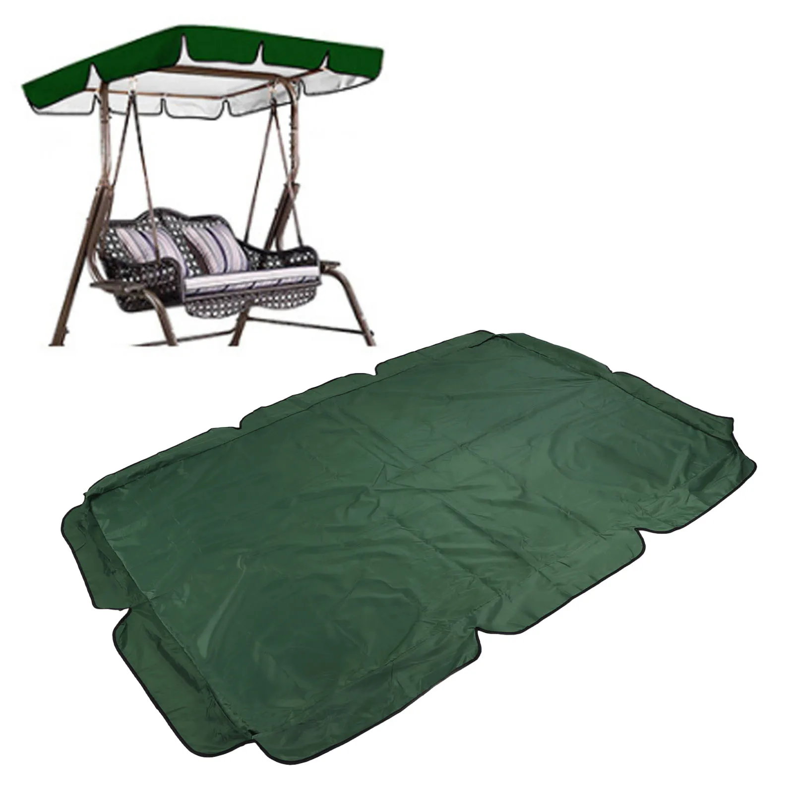 Swing Canopy 164x114x15cm 600D Oxford Cover UV Waterproof Awning Outdoor Garden Patio Replacement Top