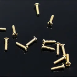 200pcs Gold Color 1.0x3.6mm Eyeglasses Glasses Nose Pad Screws Slotted Head