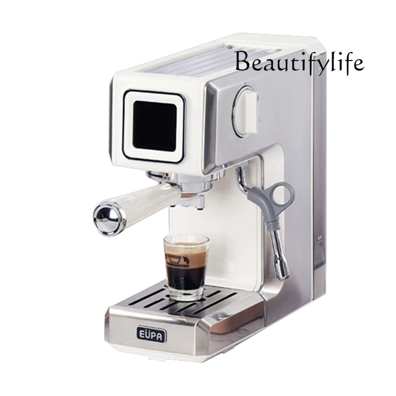 Small Household Semi-automatic American Espresso Coffee Machine Steam Frothed Milk