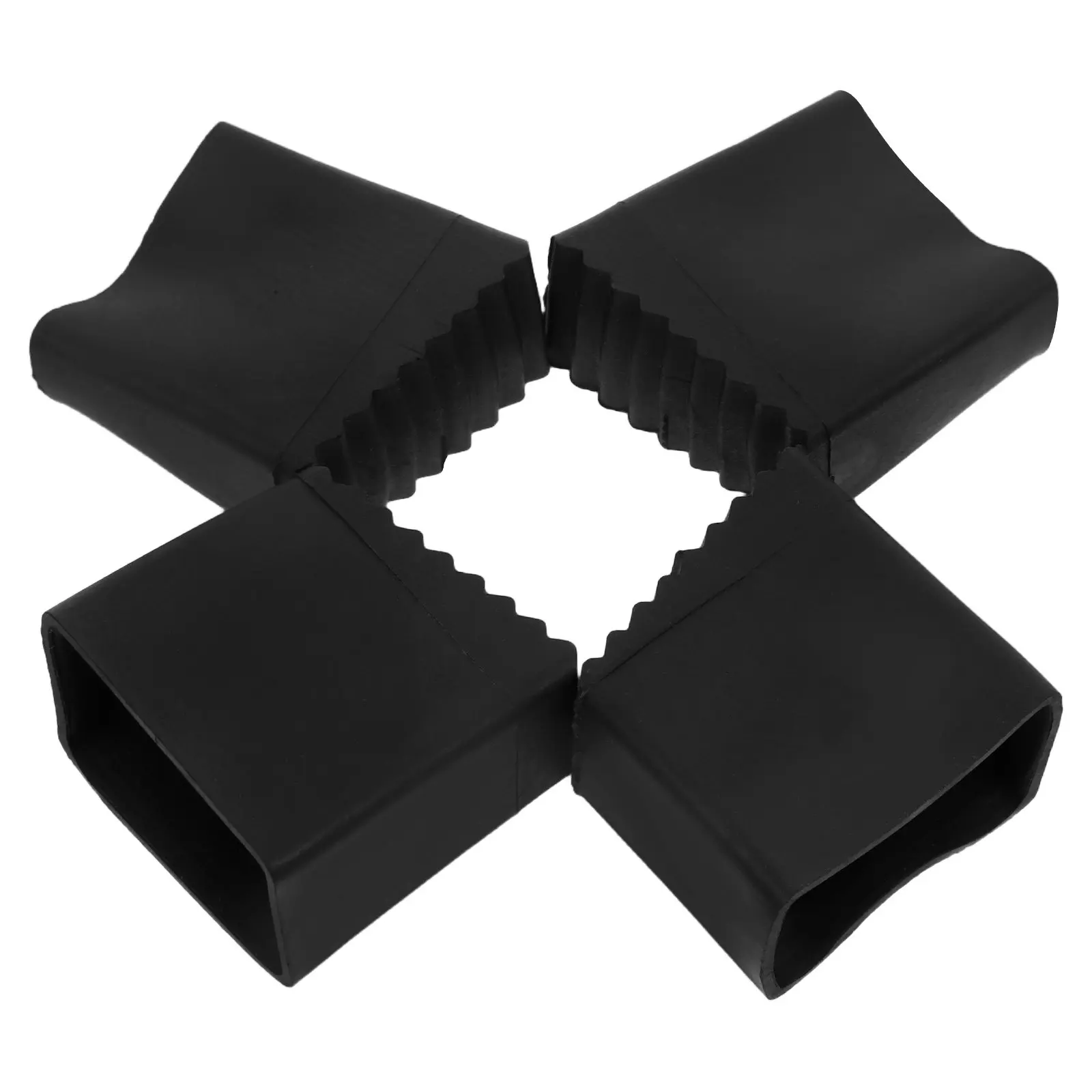 4Pcs Ladder Feet Rubber Anti Skid Covers Heavy Duty Step Ladder Pads Cushion Stabilizer Bumpers Security Protection for Work