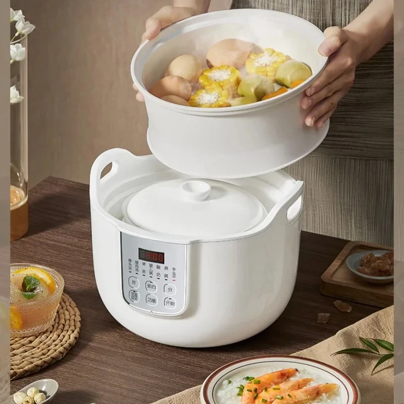 Electric Stew Pot Electric Stewpot Stewing out of Water Automatic Ceramic Bird's Nest Food Supplement Stew Pot Porridge