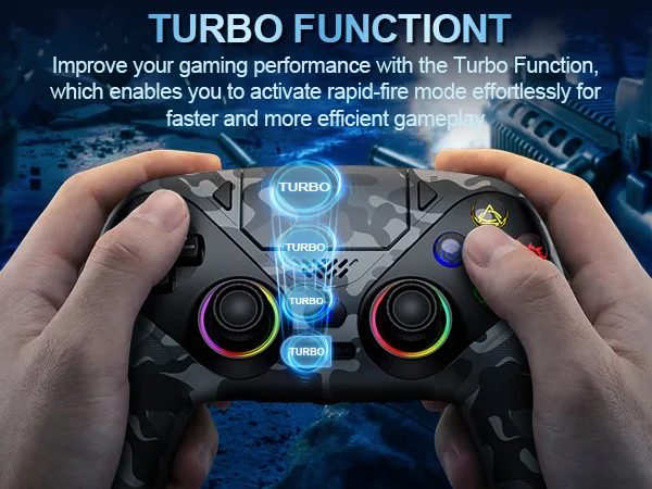 Für Playstation 5/PS5 Controller, RGB Wireless Gamepad, Turbo Dual Sense Vibration Programmierbarer 3D Gaming Controller – Detail 20