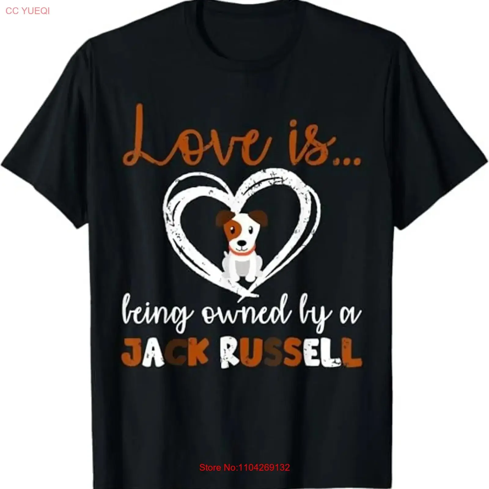 POPULAR Dogs Love is owned by a Jack Russell Terrier Design Best T Shirt S 3XL long or short sleeves vintage Washed
