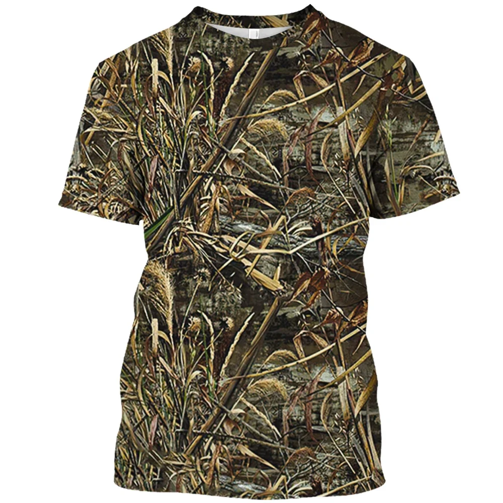 Jungle Camouflage Print Summer Men's O-Neck T-shirt Casual Short Sleeve Oversized T Shirts Fashion Tee Tops Trend Men Clothing