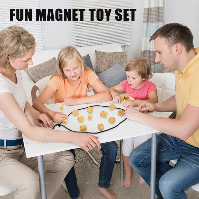 Magnetisches interaktives Magnet-Brettspiel für Kinder und Erwachsene, Familienspaß, Tischstrategie, Lernspielzeug, perfekt für Kindergeschenke