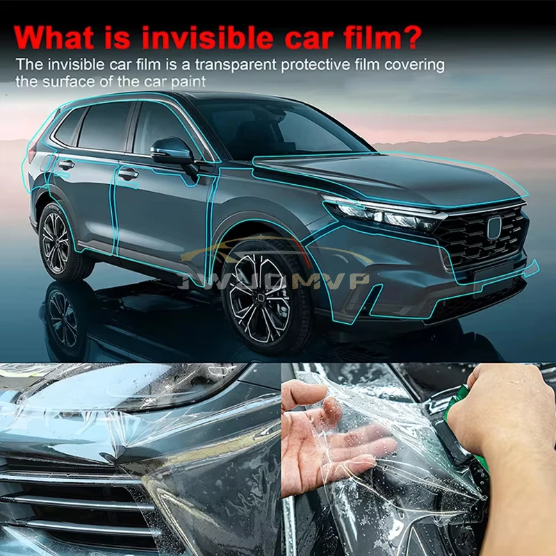 

Невидимая прозрачная защитная пленка из ТПУ для бампера автомобиля HONDA CRV 2023 2024, аксессуары, прозрачная защитная пленка (PPF), комплект наклеек для автомобиля
