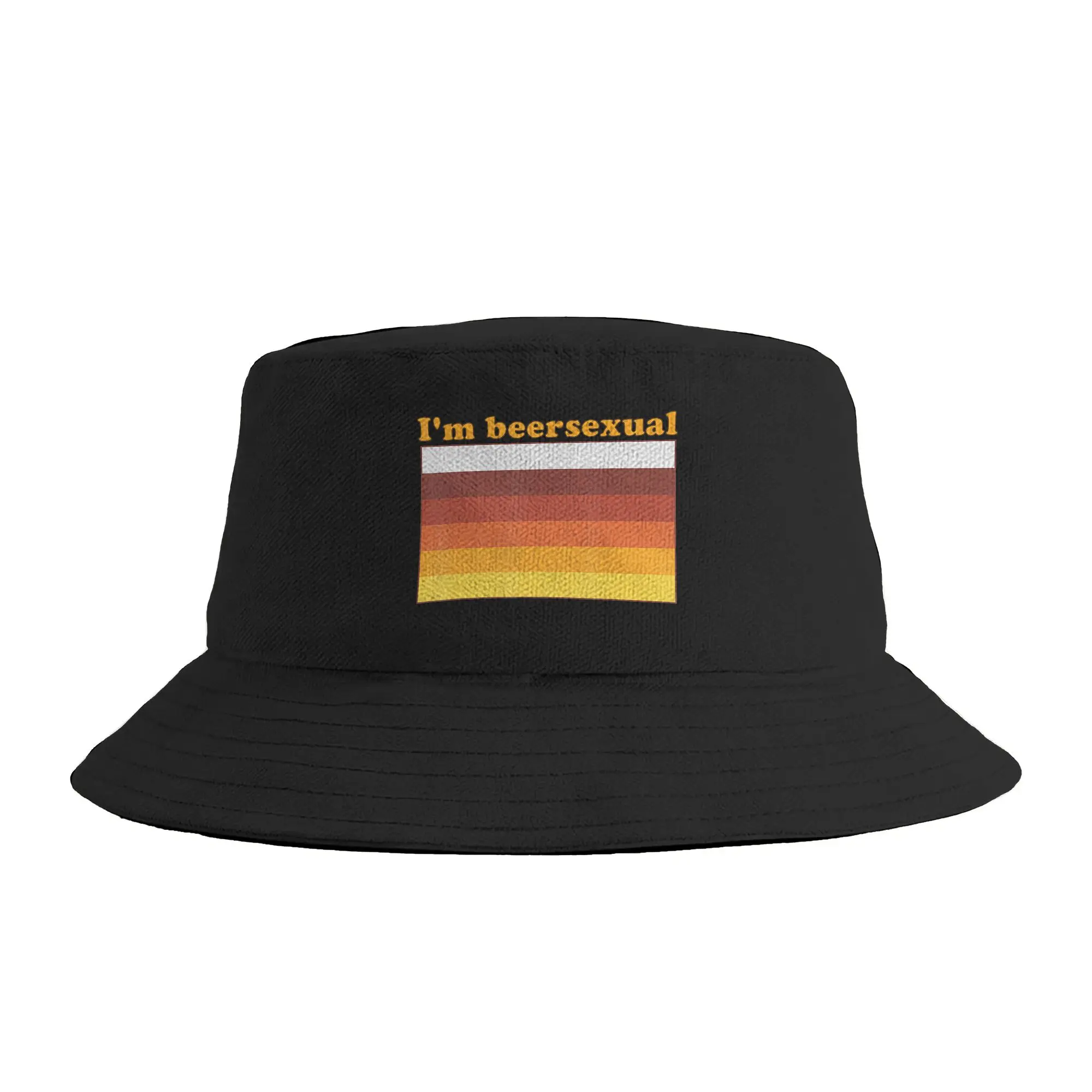 I‘m Beersexual Beer Drinking LGBTQ Pride Design Bucket Hat Spring  Korean Fisherman Hats For Men Women Soft Fold Vacation Caps