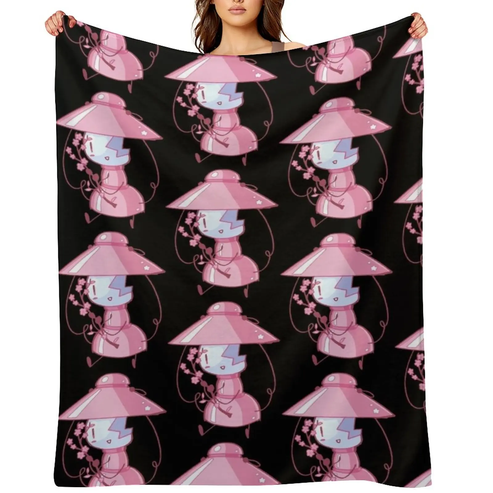 

Sakura Pink Flower Airy Throw Blanket Decorative Sofas Personalized Gift Weighted Luxury Throw Blankets