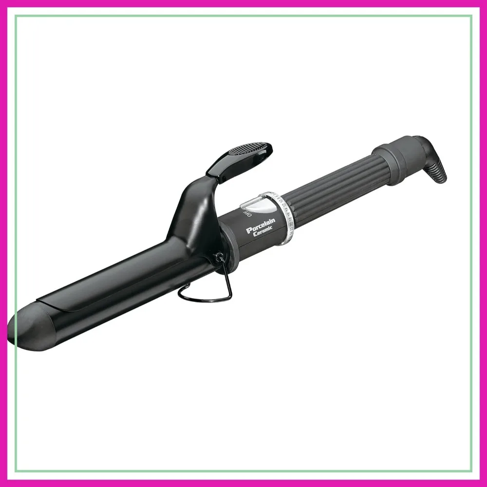 Professional Spring Curling Iron, Porcelain Ceramic, 430F for Long-Lasting Loose Curls, All Hair Types