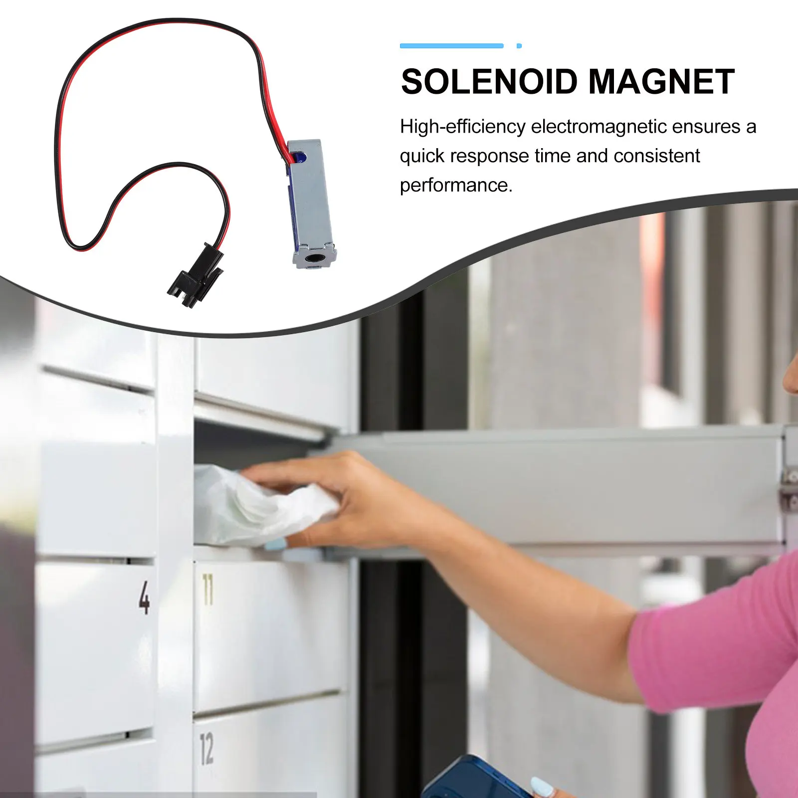 

Компактный электромагнит 12В: Надежный линейный привод для замков шкафов и торговых автоматов, функция тяги-толкания, длительный срок службы