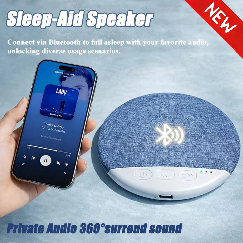 Bluetooth 5.4 Pillow Speaker For Sleeping, Ultra-Thin Under Pillow Sound Machine With White Noise, 3 Timers HiFi Stereo Audio — product photo 1 of 1