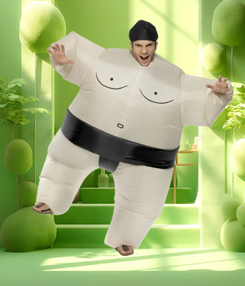

Halloween Inflatable Sumo Suits Wrestler Costume Outfits Fat Man Airblown Sumo Run Color Run Marathon Cosplay Purim Kids Adults