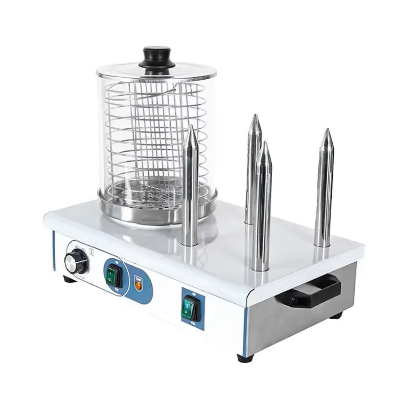 Commercial multifunctional electric oven, suitable for hot dogs/breads, stainless steel, adjustable temperature, with timer,