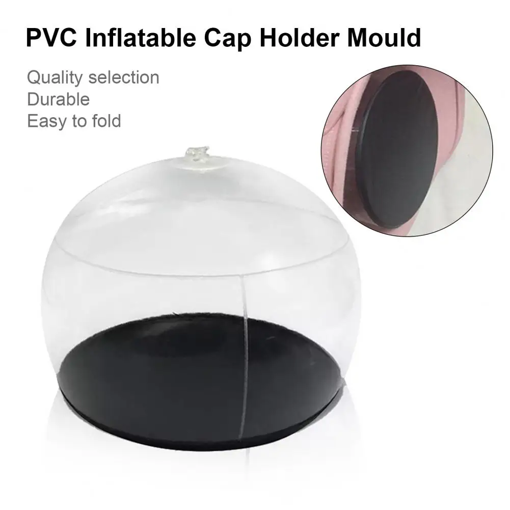 Attractive Hat Holder Creative Easy to Use Space-saving Air Inflation PVC Transparent Hat Holder  Cap Stand Practical