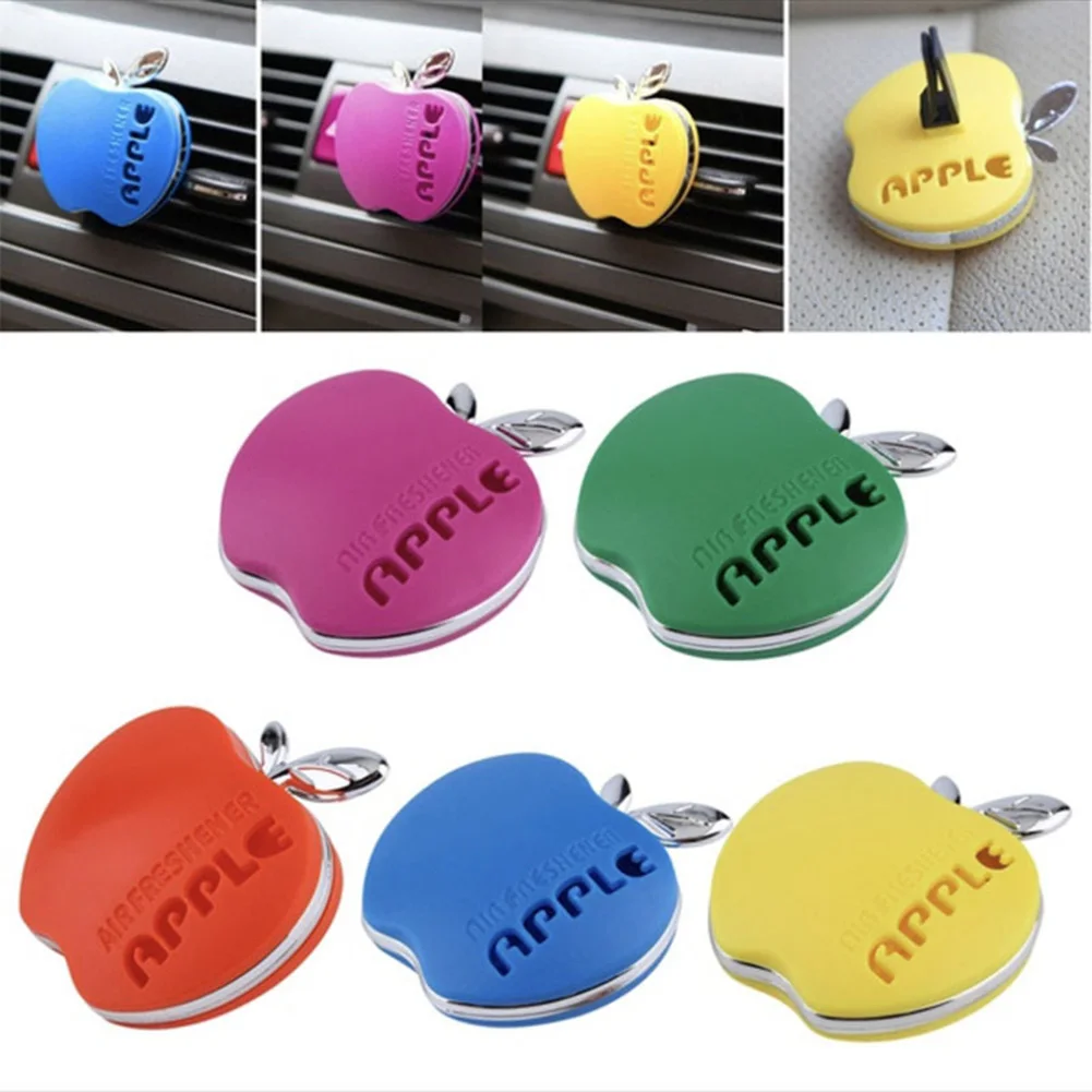 Car Air Freshener Auto Air Conditioning Fragrance Apple Shape Air Vent Clip 6 Colors