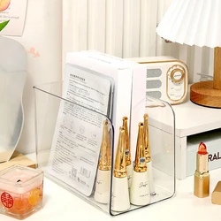 Holder File Organizer Desktop Acrylic Desk Magazine Folder Sorter Letter Stand Mail Book Paper Brochure Bin Box Storage