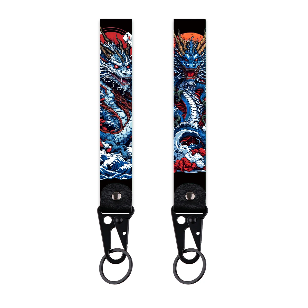 

Cool Dragon Key Tag Cartoon Car Keychain Key Ring Art Short Lanyard Car Motorcycle Accessories Holidays Gifts