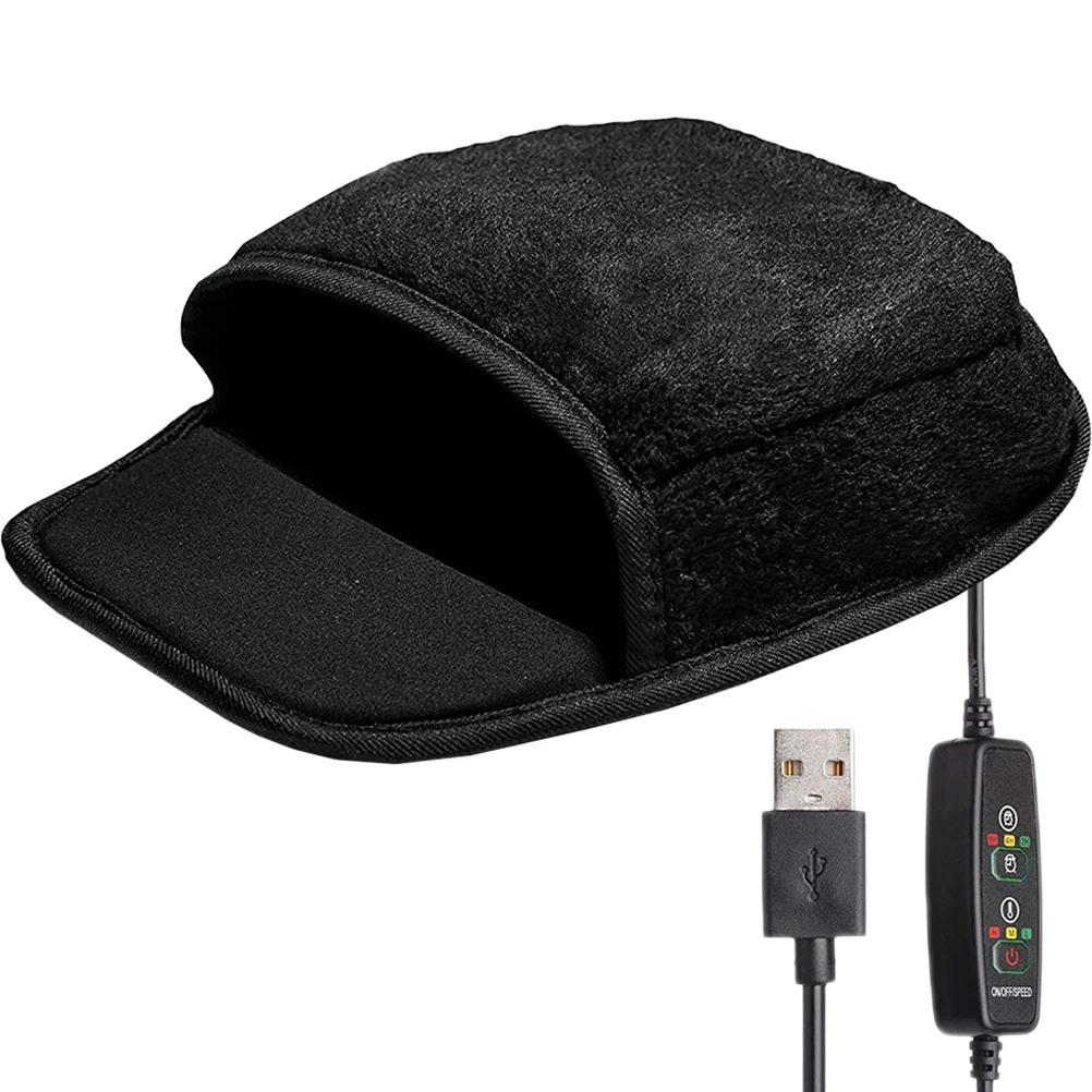 

Heated Mouse Pad USB Warm Desk Mat Office Home Computer Laptop Black Winter H Warmer PVC Wear Resistant Non Slip Gaming