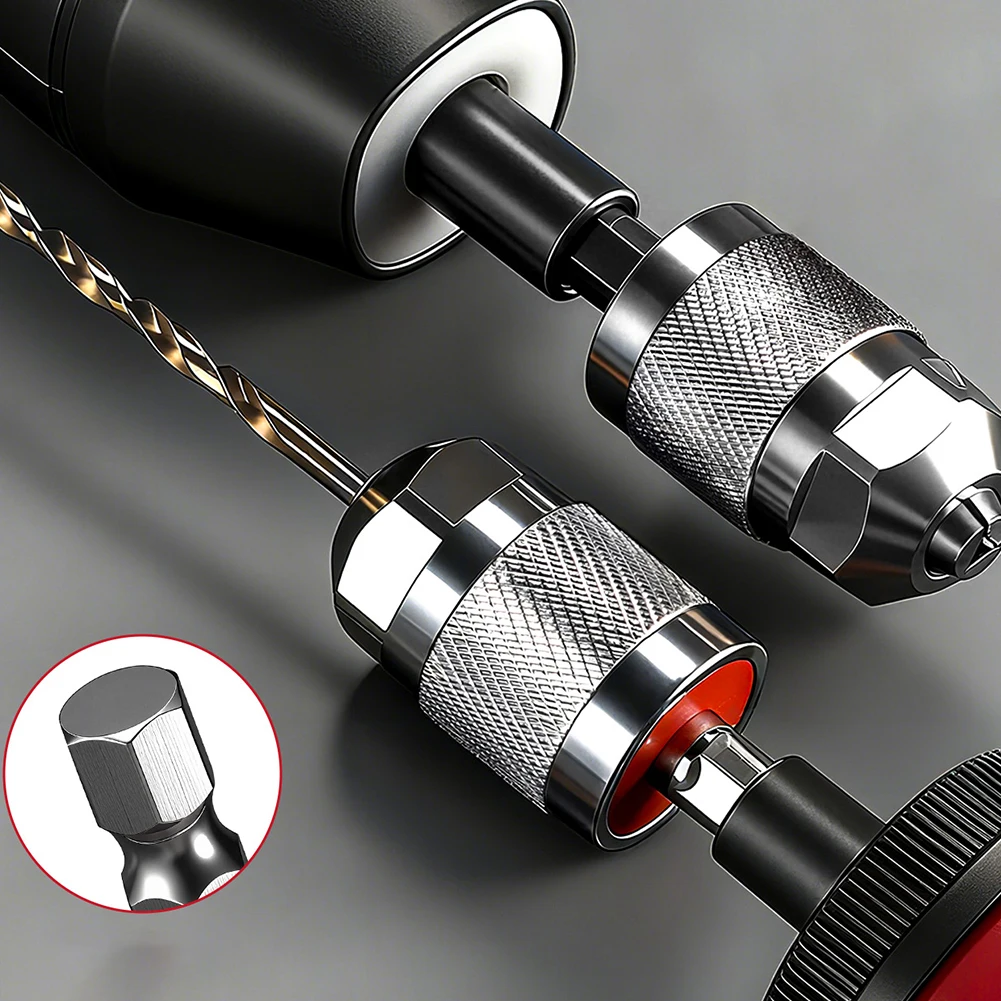 

Rotary Tool Drill Chuck with Hex Shank 1 56 5mm Quick Change and Self Centering Clamp for Secure Drill Bit Holding