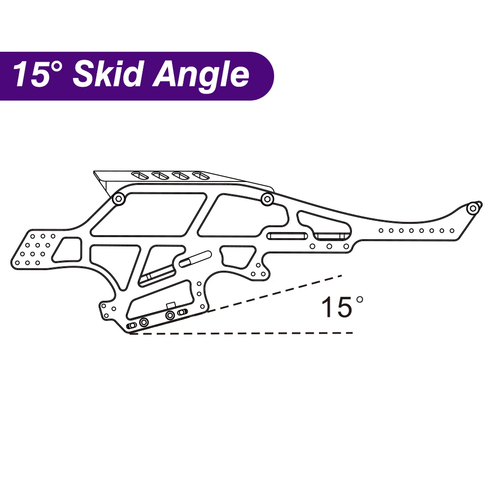 ModRax 1/24 LCG Chassis Aluminum Body Shell 15° Angled for SCX24 Gladiator