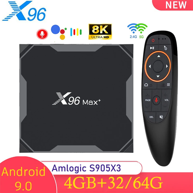 X96 Max Plus Smart TV Box Android 9 Amlogic S905X3 TVBOX 4G 32G 64G 5G Dual Wifi BT 4K 8K Медиаплеер X96Max Set Top Box