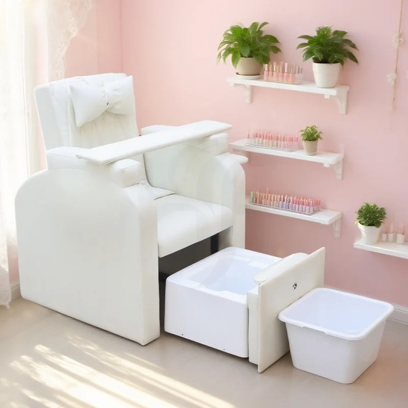 Plumbing Required Stainless Steel Spa Pedicure Chair With Whirlpool Vibration Massage Rollers & Heated Function
