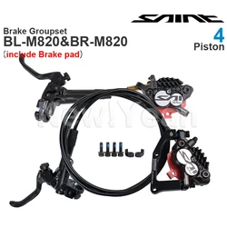 SHIMANO SAINT M820 Hydraulic Disc Brake Groupset include  BL-M820 and BR-M820 - 4-Piston Assembled Original Parts