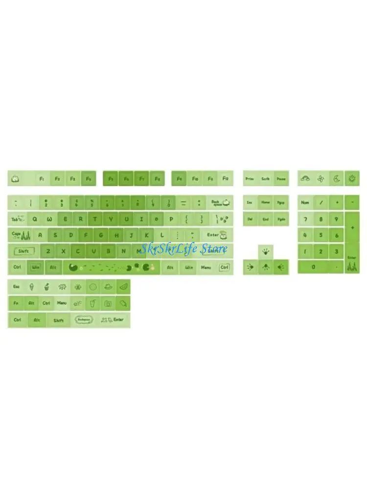 

E65E Mylke PBT XDA Клюки Клави 127 Установите кепки тематических ключей для лотоса лотоса лотоса