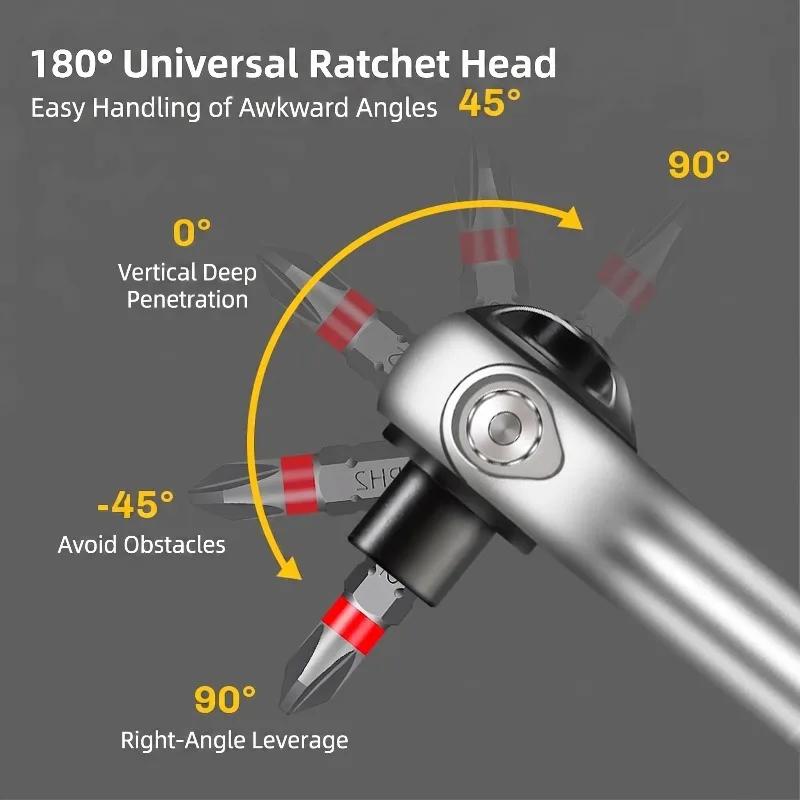 40-in-1 Ratchet Screwdriver Set, Multi-Function Socket & Bit Kit  CR-V Steel Household Repair Tool Kit for Electronics Furniture