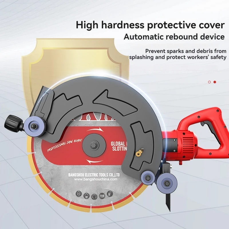 

3500W Dust-free Water and Electricity Trough Multi Angle Circular Saw Wall Handheld Concrete Stone Pavement Cutting Machine