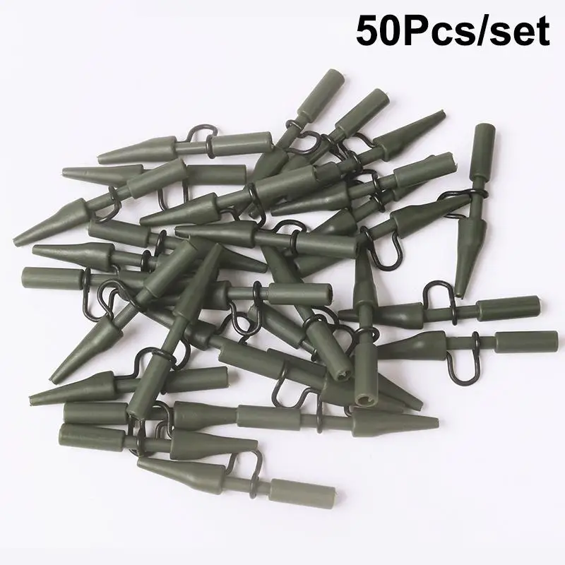 50Pcs Carp Fishing Heavy Duty Safety Lead Clips For Carp Fishing Bait Weight Swivels Snap Fishing Connector Terminal Tackle