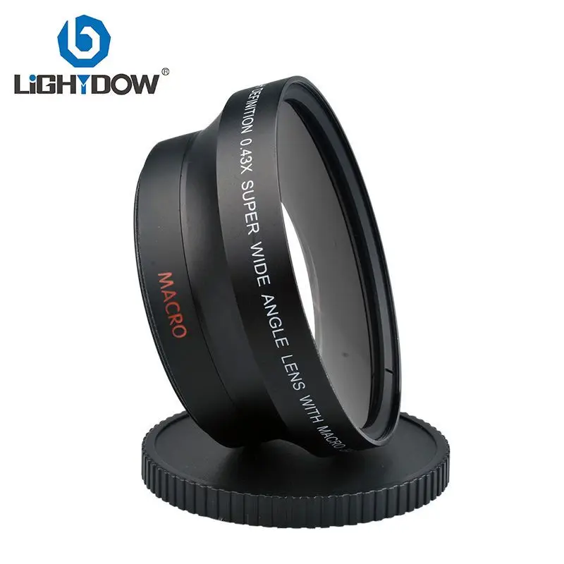 Lightdow 67mm 0.43x HD Super Wide Angle Lens 72mm 0.43x With Macro Portion Affiliated Lens for Cannon Nikon Sony Camera Lens