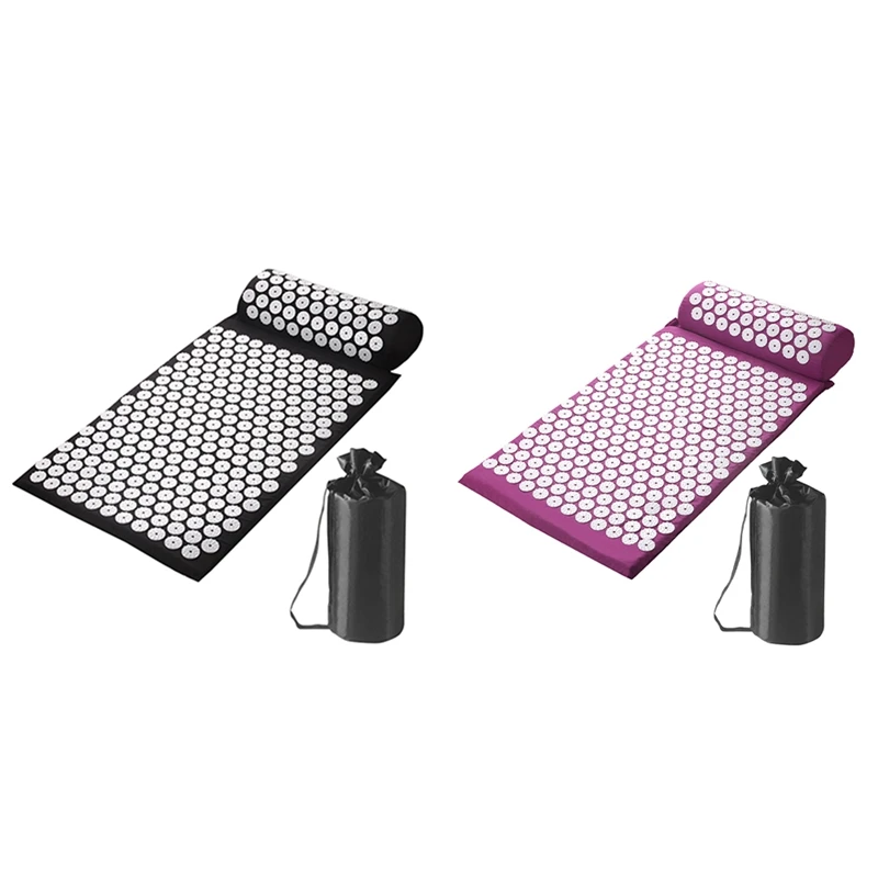 1Set Acupressure Mat Fitness Exercise Mat Yoga Mat For Home Office Sports Lover 26X16inch Purple