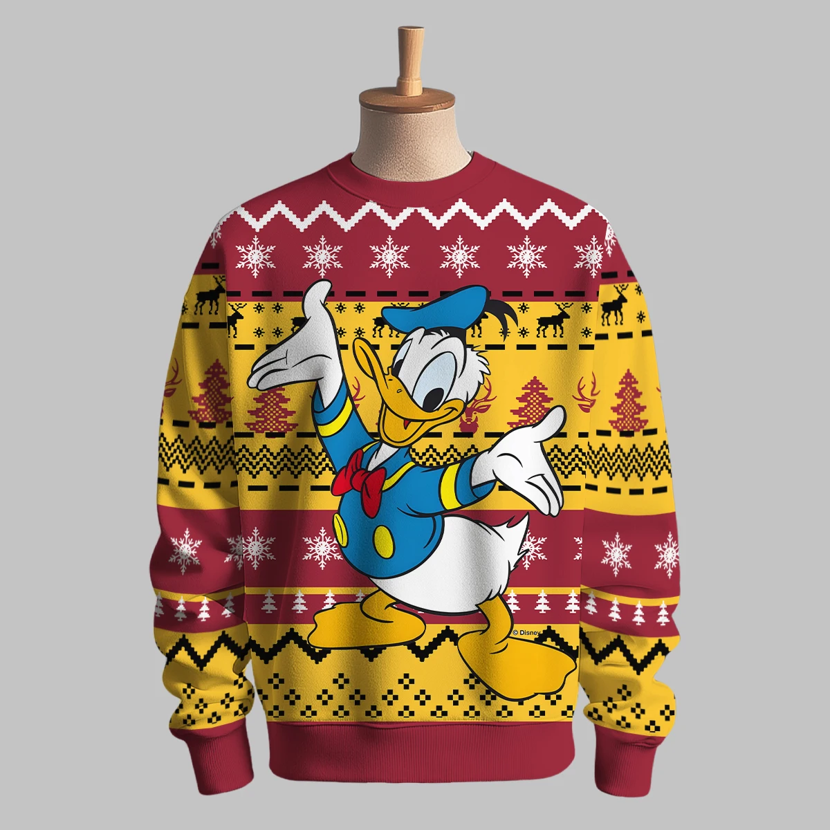 

Xmas Donald Duck Ugly Christmas Sweater 2025 New Fashion Women Men Pullover Tops Cartoon Anime Couple Tops Sweatshirt