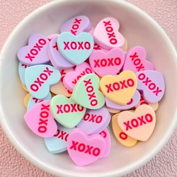 20Pcs New Cute Cartoon XOXO Love Series Flat Back Ornament Jewelry Bows Accessories Free Shipping