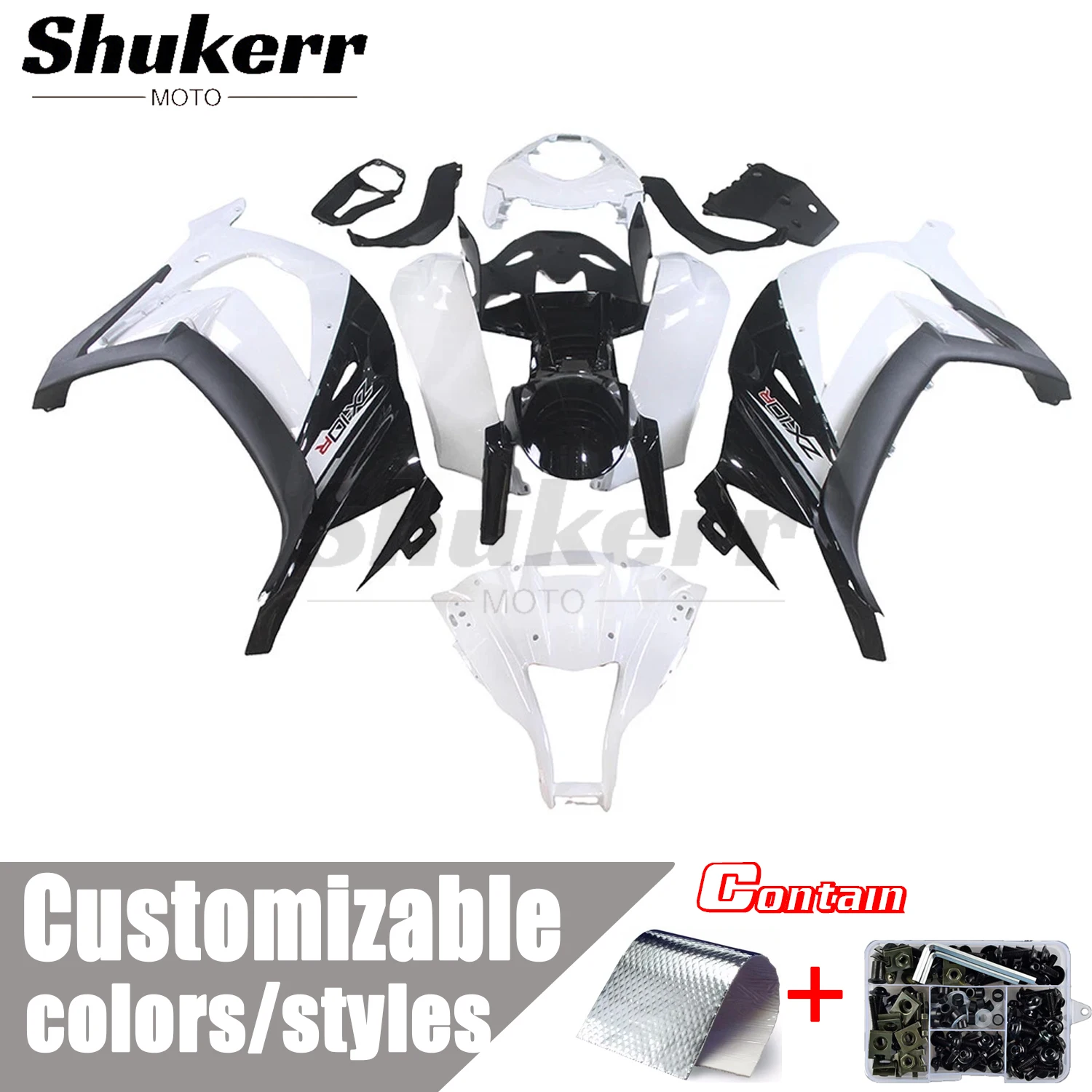 

Shukerr Moto Abs Plastics Motorcycle Fairing Kit Sportbike Bodywork Kits Fit for Kawasaki Zx-10R Zx10R 2011 2012 2013 2014 2015
