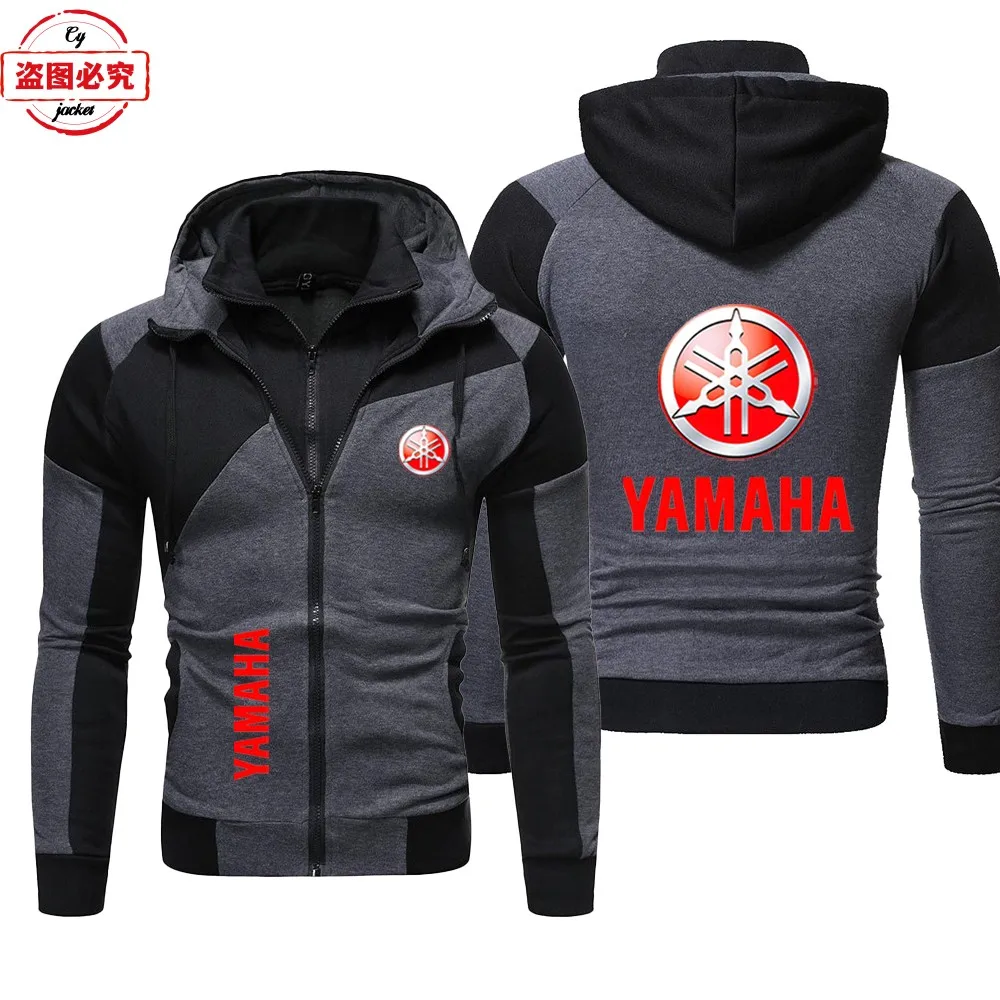 

European Size Yamaha Logo Printed Motorcycle Jacket Racing Suit Loose Men's Top Casual Hoodie Motorcycle Riding Suit Workwear