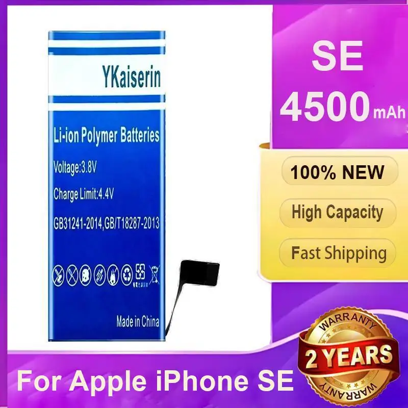 

4500 мАч для Apple iPhone SE, гарантия на аккумулятор для мобильного телефона с быстрой зарядкой + трек-код
