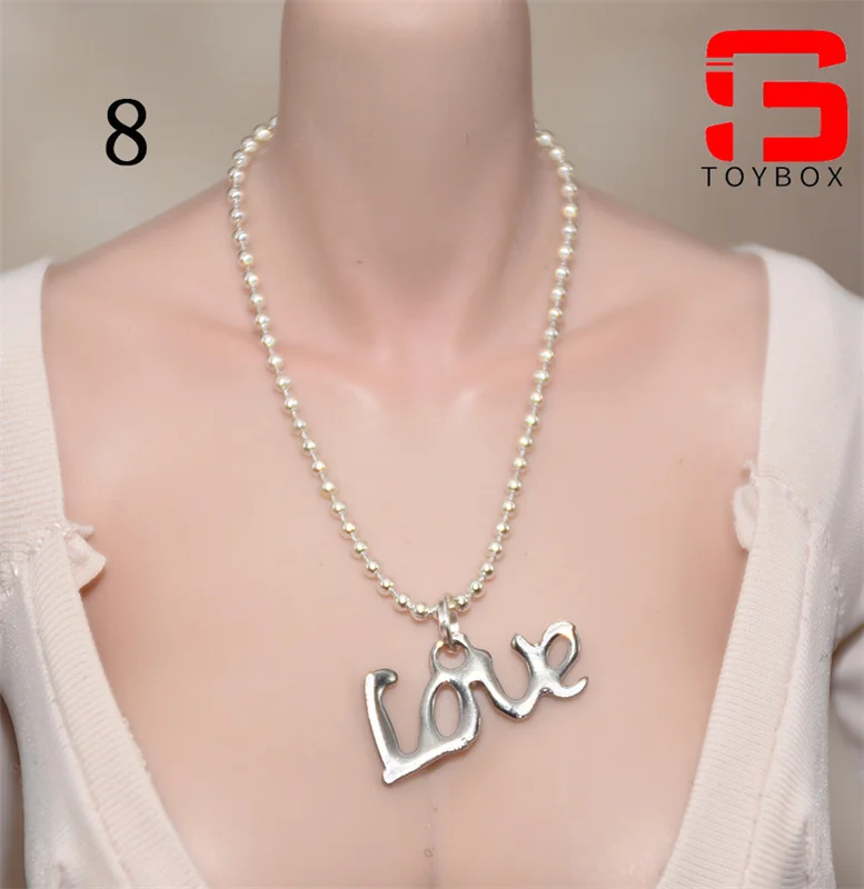 Collar personalizado a escala 1/6 para mujer, colgante, modelo de joyería, accesorios de ropa, se adapta al cuerpo de figura de acción de soldado femenino, 12"