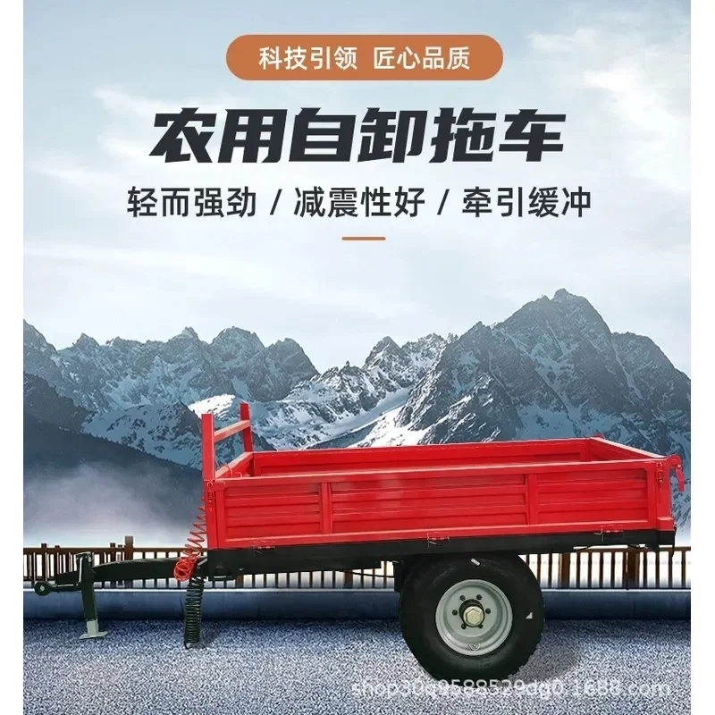 Tractor dump trailer bucket agricultural tractor dump transport trailer rear flip grain transfer truck