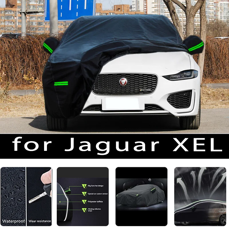 For Jaguar XEL  Outdoor Protection Full Car Covers Snow Cover Sunshade Waterproof Dustproof Exterior Car accessories