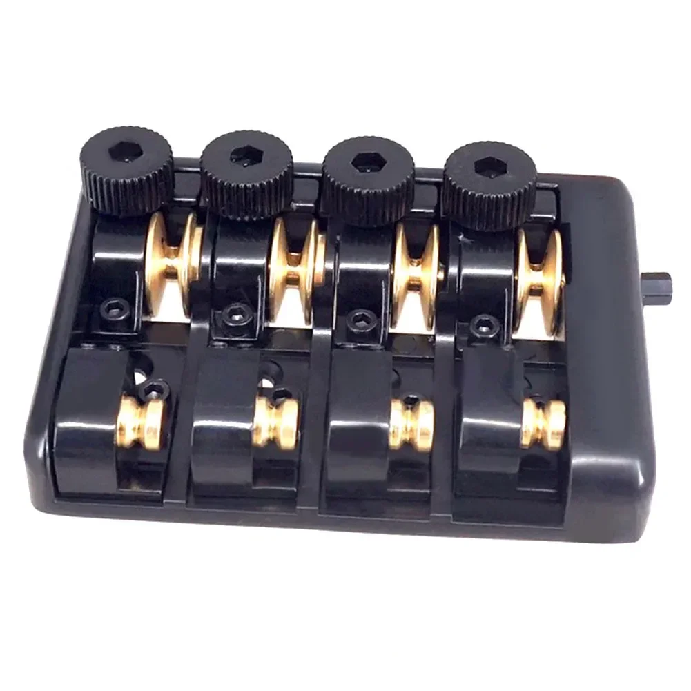 Upgrade Your Travel Bass Guitar with this Premium 4 String Headless Brass Roller Saddle Bridge Improved Sound and Stability